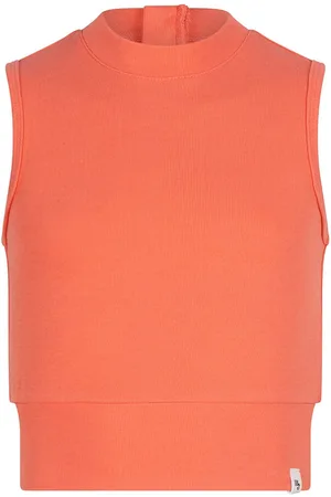 Indian Blue Jeans Meisjes crop top rib helder koraal