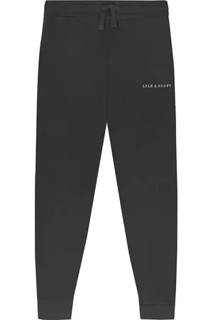 Lyle & Scott Sweat broek script gun metal