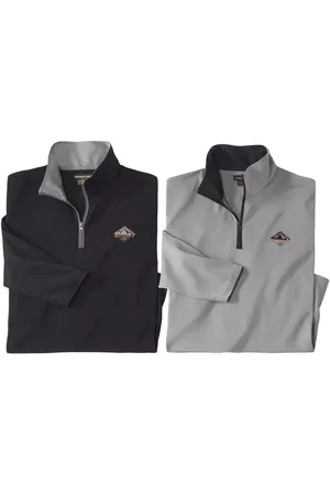 Atlas For Men Heren sporttop met rits (set van 2)