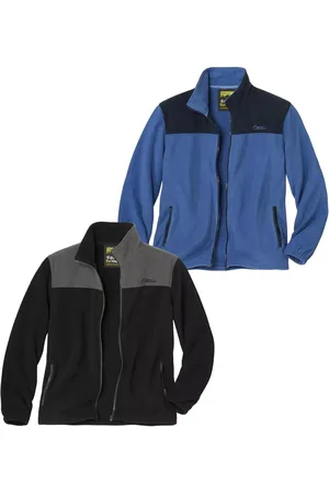 Atlas For Men Tweekleurig flexibel fleecejack heren (set van 2)