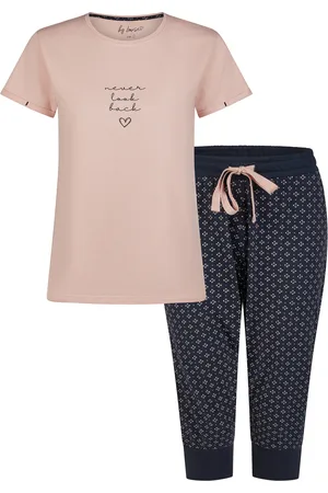 by Louise Essential dames capri pyjama driekwart aop roze