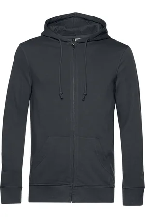 B and C Unisex inspire organic full zip hoodie voor volwassenen