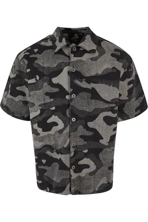 Urban classics Heren laser camo boxy overhemd