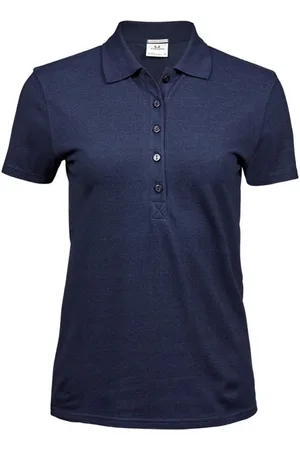 TeeJays Dames luxe stretch poloshirt met korte mouwen