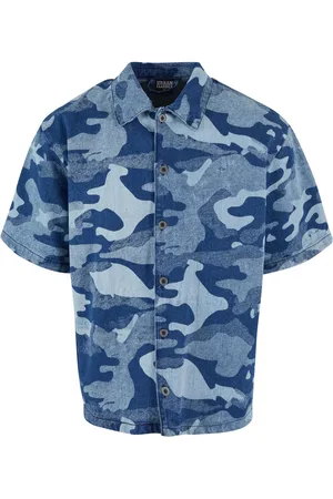 Urban classics Heren laser camo boxy overhemd