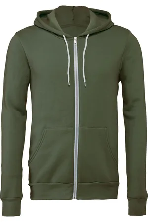 Bella + Canvas Unisex volwassen polycotton full zip hoodie
