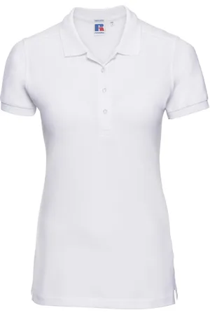 Russell Athletic Dames stretch short sleeve polo shirt