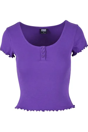 Urban classics Dames babylock geribd t-shirt