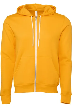 Bella + Canvas Unisex volwassen polycotton full zip hoodie