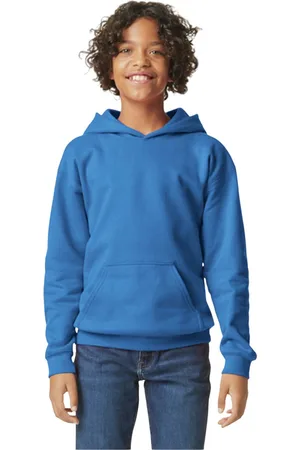 Gildan Kinder/kids softstyle plain fleece midweight hoodie