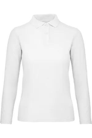 B and C Dames id.001 poloshirt met lange mouwen