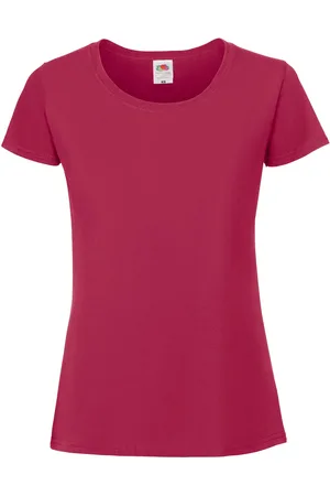 Fruit Of The Loom Dames iconic 195 premium ringspun katoenen t-shirt