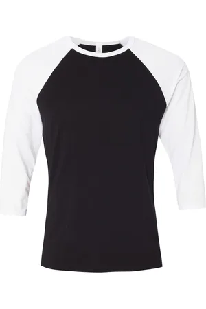 Bella + Canvas Canvas heren 3/4 mouwen baseball t-shirt