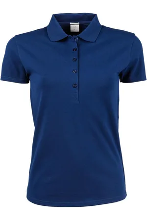 TeeJays Dames luxe stretch poloshirt met korte mouwen