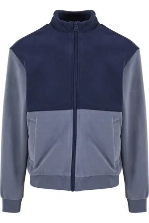 Urban classics Heren polar fleece jas met kleurblok