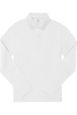 B and C Dames my polo 180 katoenen shirt met lange mouwen