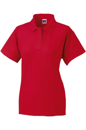Jerzees Colours Dames 65/35 poloshirt met korte mouwen en harde kraagpijpen