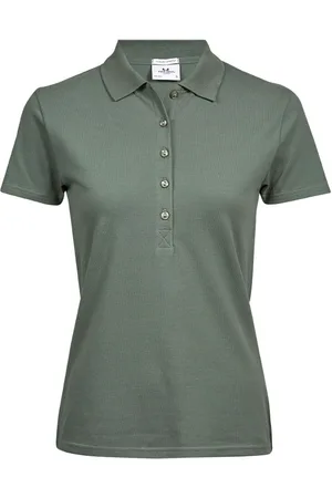 TeeJays Dames luxe stretch poloshirt met korte mouwen