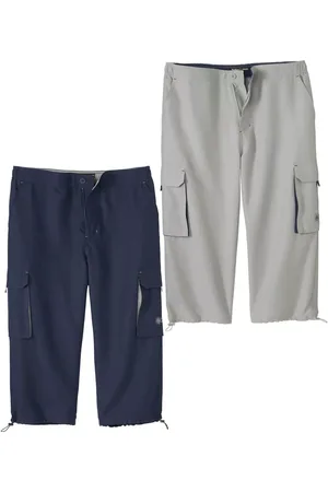 Atlas For Men Heren broek met elastische taille (verpakking van 2)