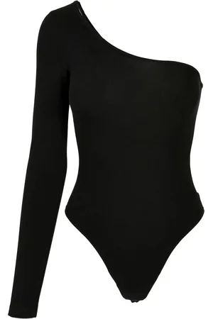 Urban classics Dames organische asymmetrische bodysuit met één mouw