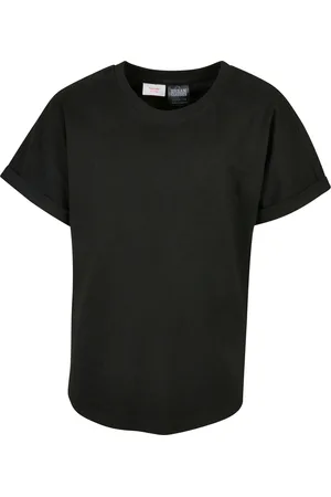Urban classics Jongens lang turn up t-shirt (set van 2)
