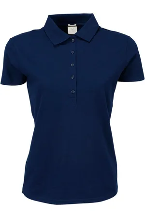 TeeJays Dames luxe stretch poloshirt met korte mouwen