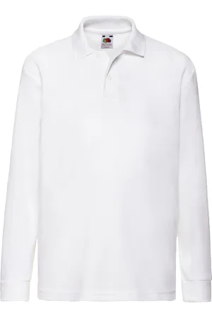 Fruit Of The Loom Polo shirt met lange mouwen voor kinderen/kinderen