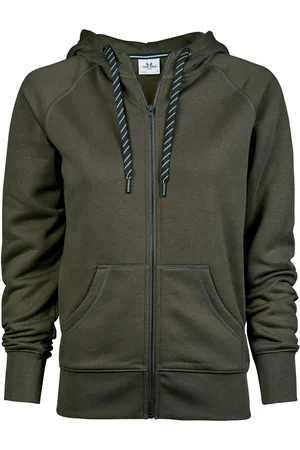 TeeJays Dames sweatshirt met volledige ritssluiting