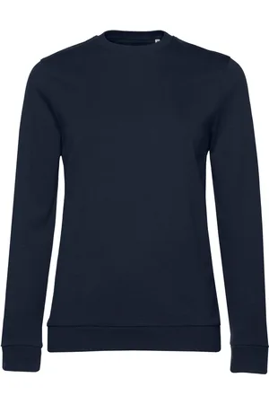 B and C Dames frans terry sweatshirt met inzetstuk