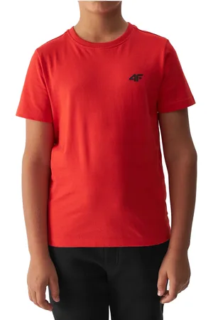 4F Katoenen t-shirt met logo voor jongens