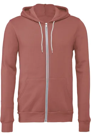 Bella + Canvas Unisex volwassen polycotton full zip hoodie