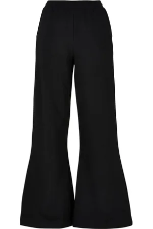 Urban classics Dames biologisch katoenen sweatbroek met wijde pijpen