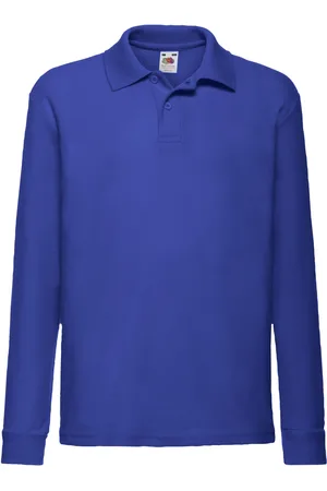 Fruit Of The Loom Polo shirt met lange mouwen voor kinderen/kinderen