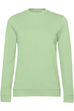 B and C Dames frans terry sweatshirt met inzetstuk