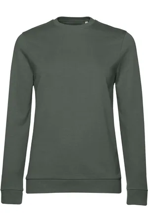 B and C Dames frans terry sweatshirt met inzetstuk