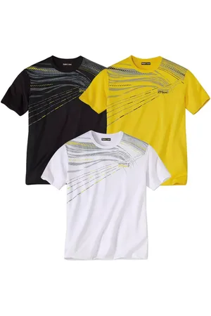 Atlas For Men T-shirt met grafische print voor heren (pak van 3)