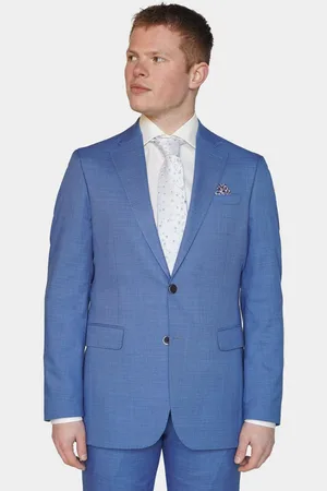 Bos Bright Blue Kostuum fresco modern fit bs20/02818