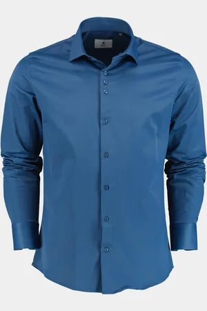 Ferlucci Casual hemd lange mouw napoli/steelblue