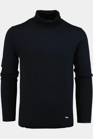 Bos Bright Blue Coltrui niels rollneck pullover 24305ni13bo/290 navy