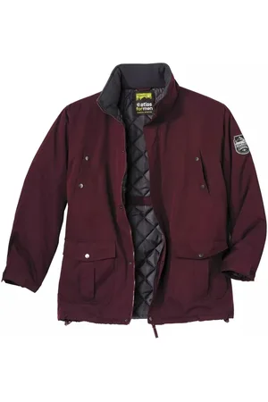 Atlas For Men Waterafstotende parka met geweven label voor heren