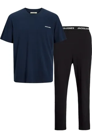 JACK & JONES Heren pyjamaset jaceverest blauw/zwart