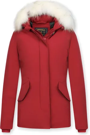 Matogla Winterjas rood bontkraag