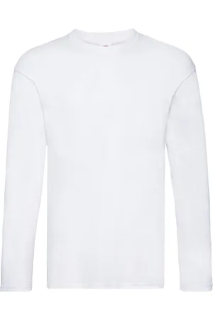 Fruit Of The Loom Unisex original effen t-shirt met lange mouwen voor volwassenen