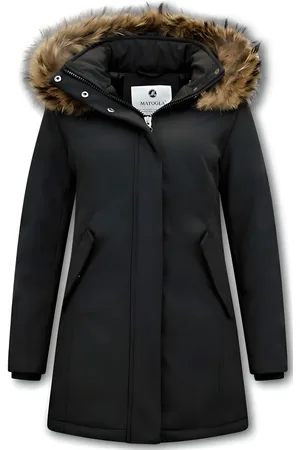 Matogla Winterjas met echte bontkraag slim fit