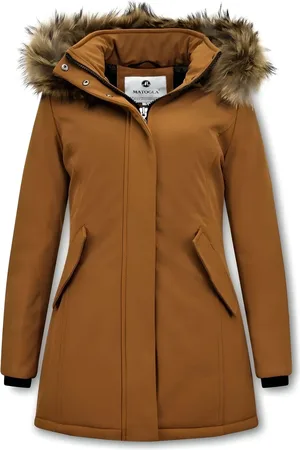 Matogla Winterjas met echte bontkraag slim fit