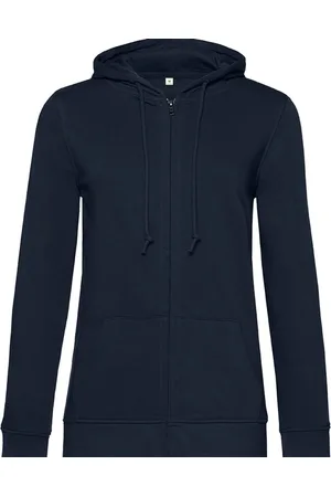 B and C Unisex inspire hoodie met rits voor volwassenen