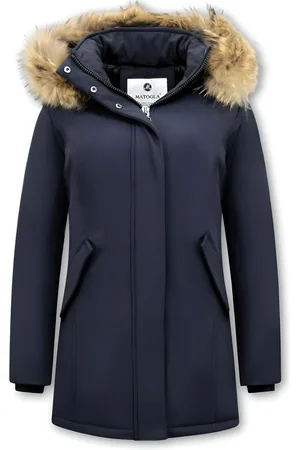 Matogla Winterjas met echte bontkraag slim fit