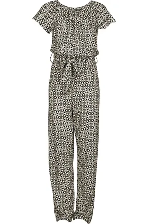 KIEstone Zomer jumpsuit meisjes grafic /wit jacky