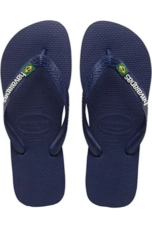 Havaianas Brasil logo navy blue teenslippers unisex