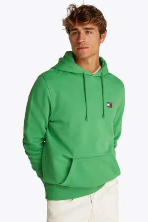 Tommy Hilfiger Dm0dm202581 ly3 badge hoodie coastal green - sweater hoodie
